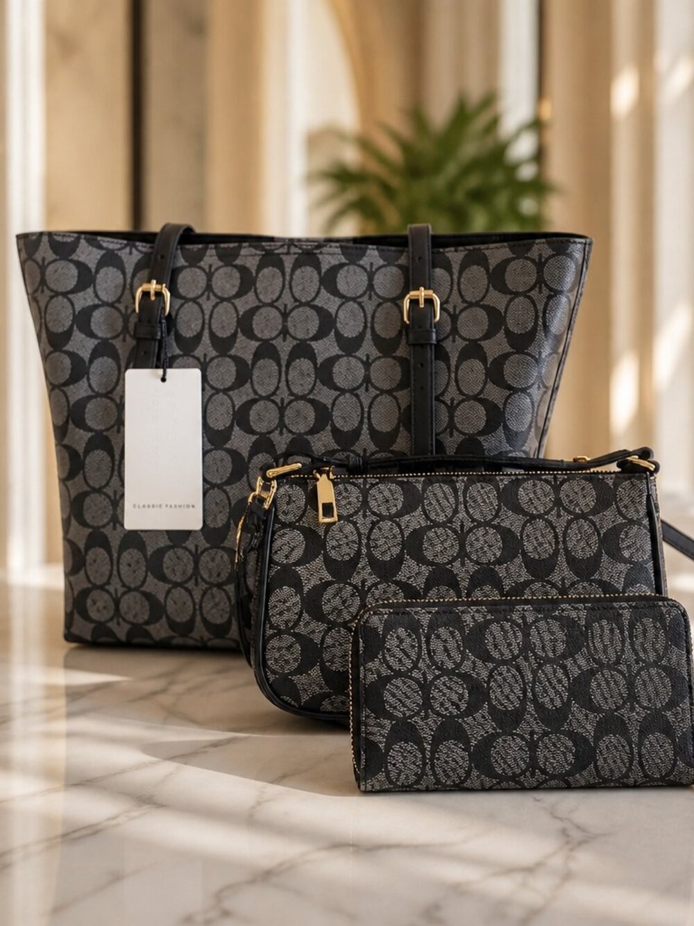 3 Piece Fashion Handbag Set